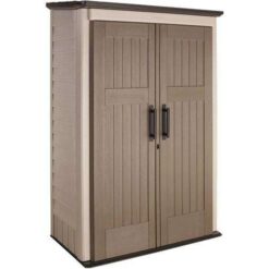 Rubbermaid Outdoor Storage Shed 52 Cu.Ft, Weather-Resistant, Lockable Doors, Durable Double-Wall Construction, Maintenance-Free EU34