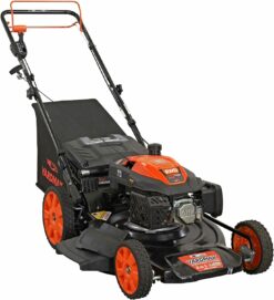 YARDMAX 22″ Gas Self-Propelled Lawn Mower, 201cc, 6-Speed CVT, High Wheel RWD, 3-in-1, Black EU38