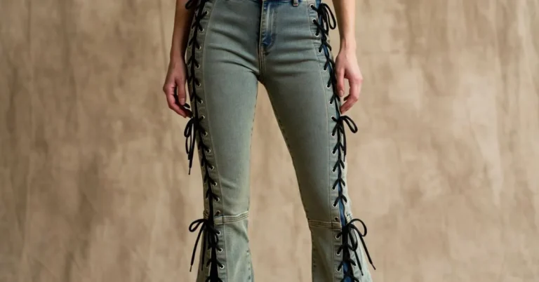 Lace Up Jeans